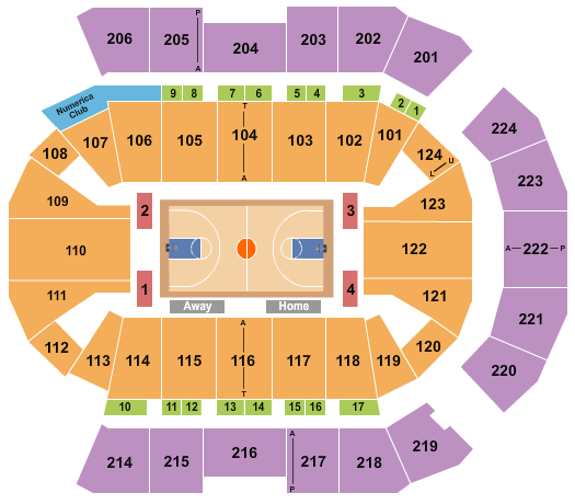 Spokane Arena NCAA Seating Chart